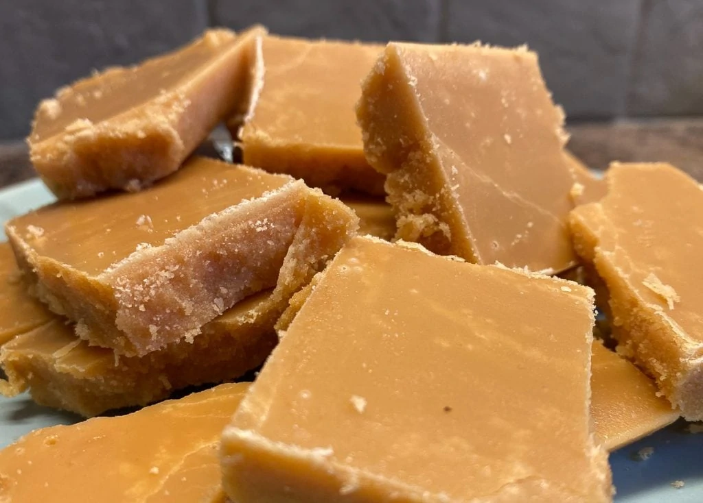 Scottish Tablet Recipe on a plate