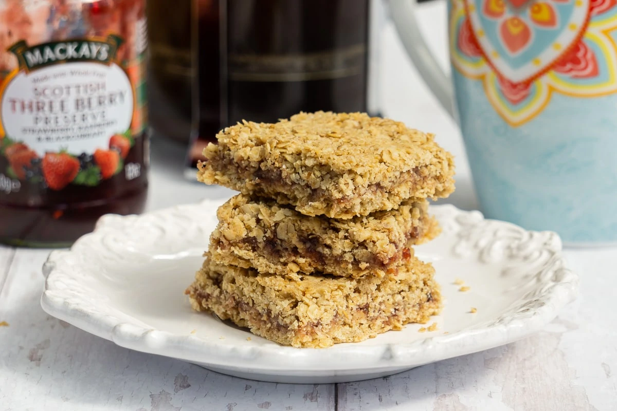 Simple Jam Flapjack Recipe Scottish Scran