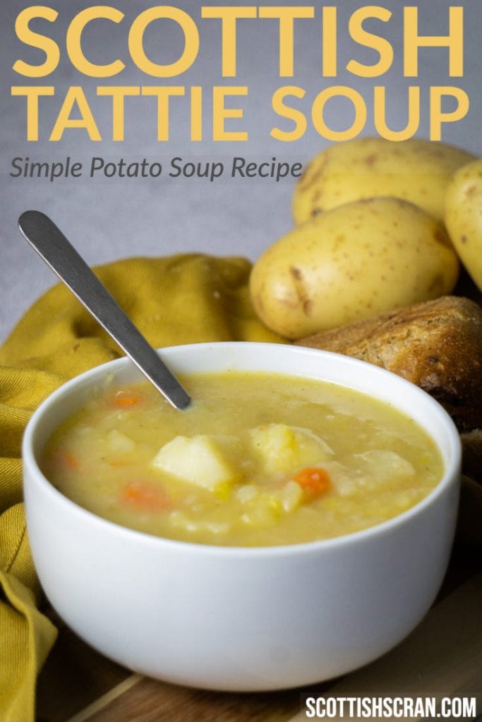 Scottish Tattie Soup - Simple Potato Soup Recipe Pin 