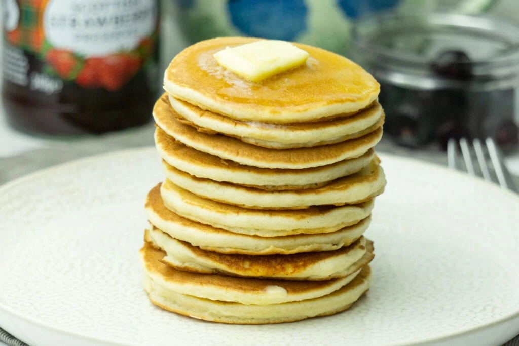 Stack of Scotch Pancakes with butter