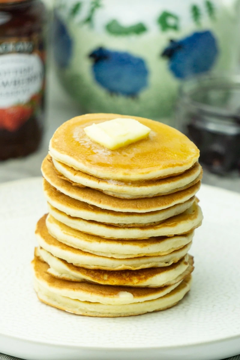 Drop Scone stack topped with butter