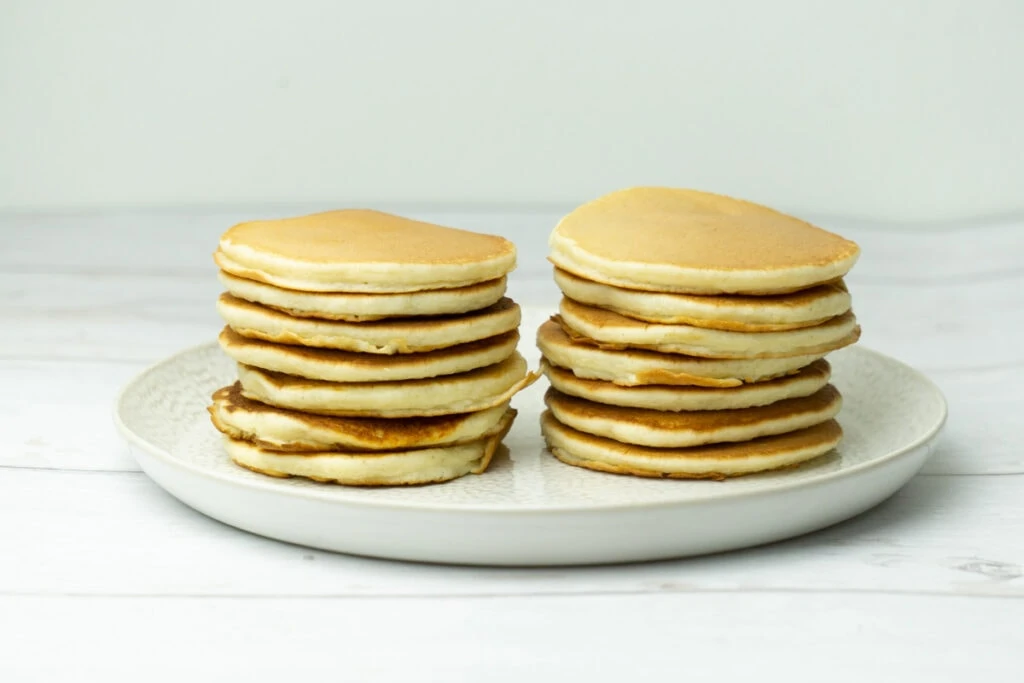 Scottish Pancakes Recipe in a Stack