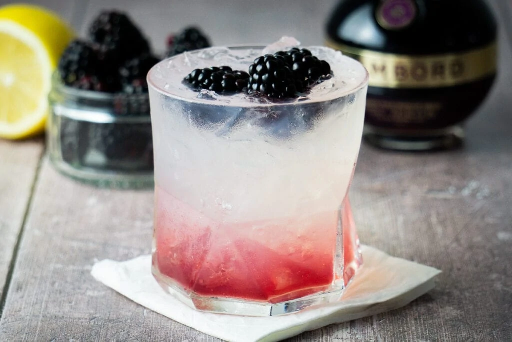 Chambord and Gin Cocktail Bramble