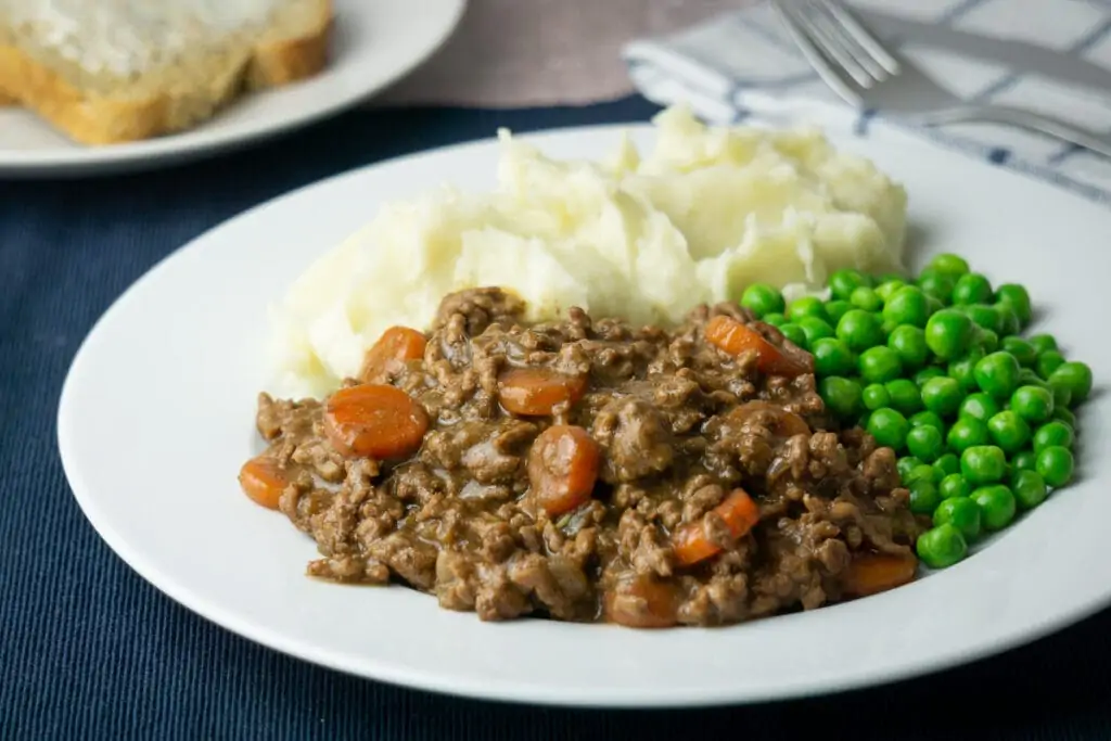 Savoury Mince and Tatties Recipe on a plate