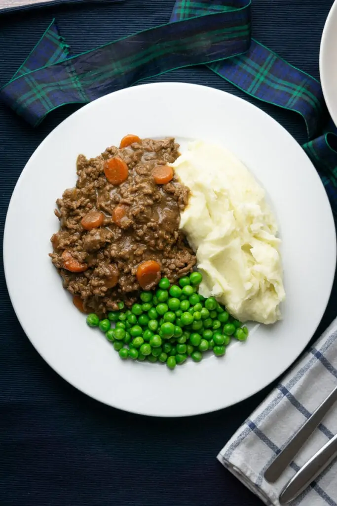 Savoury Mince and Tatties Recipe on a plate