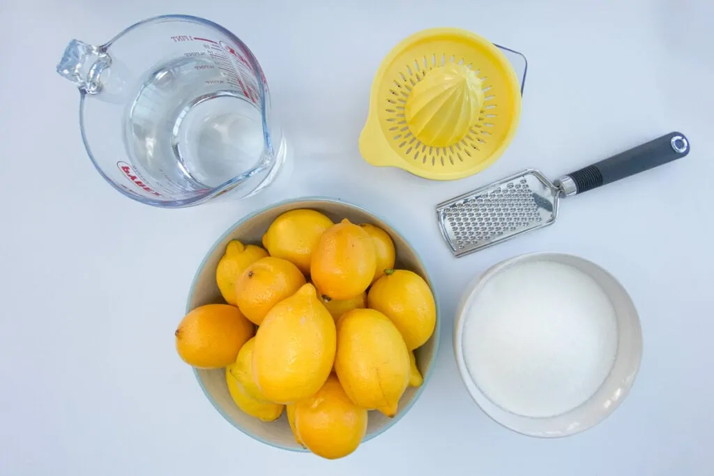 Homemade Lemon Cordial Recipe - Ingredients
