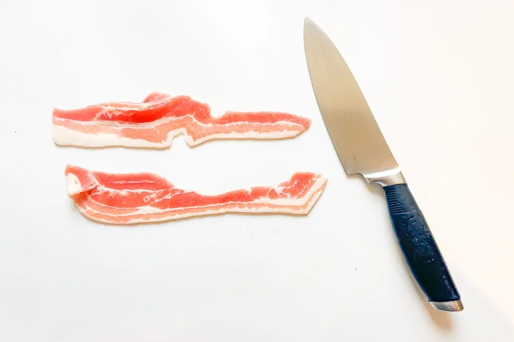 Kilted Soldiers with Whisky Glaze Recipe - Method stretching the bacon