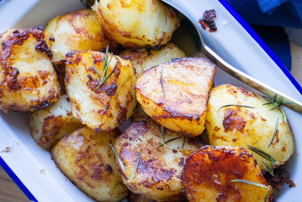 Marmite Roast Potatoes Recipe - Serving dish